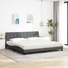 vidaXL Bett mit Matratze "Hanko" Hellgrau 200x200 cm Stoff