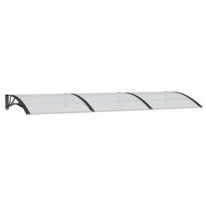 vidaXL T&uuml;rvordach Schwarz 300x100 cm Polycarbonat