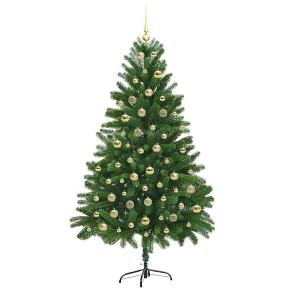 vidaXL Weihnachtsbaum mit 300 LEDs mit St&auml;nder Gr&uuml;n 180 cm PE