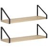 vidaXL Wandregale 2 stk. Sonoma-Eiche 50 x 16 x 15,5 cm