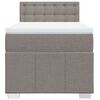 vidaXL Boxspringbett mit Matratze Taupe 90x190 cm Stoff