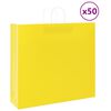 vidaXL Papiertragetaschen 50 Stk. mit Henkeln Gelb 54x15x49 cm