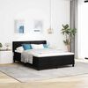 vidaXL Boxspringbett mit Matratze Schwarz 200 x 160 cm Polyester
