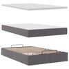 vidaXL Ottoman-Bett mit Matratze & LEDs Grau 120x200 cm Kunstleder