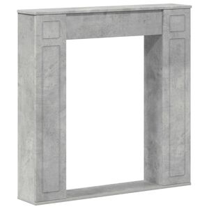 vidaXL Kaminumrandung Betongrau 100 x 20 x 100 cm Holzwerkstoff