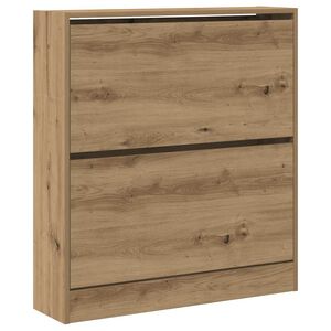 vidaXL Schuhschrank Ger&auml;ucherte Eiche 80 x 21 x 87,5 cm Holzwerkstoff