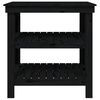 vidaXL Werkbank Schwarz 78,5x50x80 cm Massivholz Kiefer