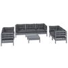 vidaXL 8-tlg. Garten-Lounge-Set mit Kissen Kiefer Massivholz