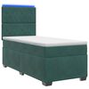 vidaXL Boxspringbett mit Matratze Dunkelgr&uuml;n 90 x 200 cm Samt