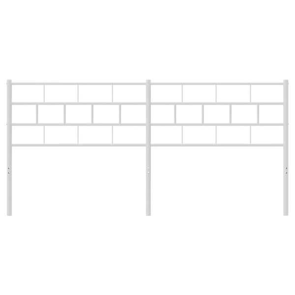 vidaXL Ersatz-Kopfteil Metall Wei&szlig; 160 cm