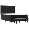 vidaXL Boxspringbett mit Matratze Schwarz 140 x 190 cm Samt