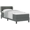 vidaXL Boxspringbett mit Matratze Dunkelgrau 80 x 200 cm Stoff