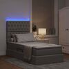 vidaXL Bett mit Stauraum und LED mit LED Taupe 100 x 200 cm Polyester