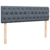 vidaXL Ottoman-Bett mit Matratzen Dunkelgrau 160x200 cm Samt