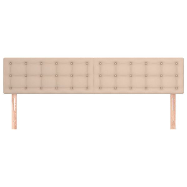 vidaXL Kopfteile 2 Stk. Cappuccino-Braun 90x5x78/88 cm Kunstleder
