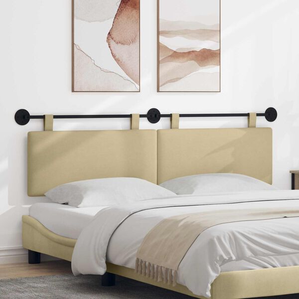 vidaXL H&auml;ngevorderseite Uni Hellgr&uuml;n-Grau 190 x 55 x 5 cm Cordstoff