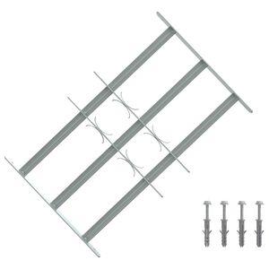 vidaXL Sicherheitsgitter f&uuml;r Fenster mit 3 Querstangen 3 stk.