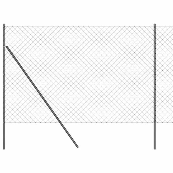 vidaXL Zaunpfosten Grau 10 x 1,6 m (60 x 60 mm Maschenweite)