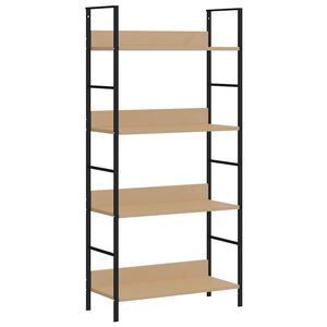 vidaXL B&uuml;cherregal 4 Regalb&ouml;den Eiche 60&times;27,6&times;124,5 cm Holzwerkstoff