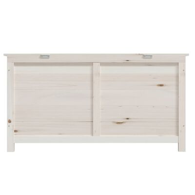 vidaXL Outdoor-Kissenbox Weiß 100x50x56 cm Massivholz Tanne