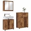 vidaXL Badezimmerm&ouml;bel-Set mit Schubladen 3 pcs Altholz Holzwerkstoff