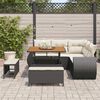 vidaXL Gartensofa-set mit Kissen 8 pcs Schwarz und Creme Poly-Rattan