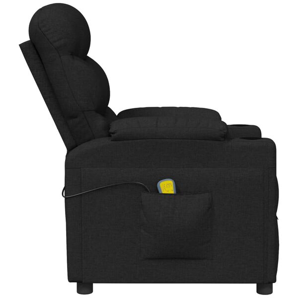vidaXL Massagesessel Schwarz Stoff