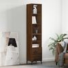 vidaXL Highboard Braun Eichen-Optik 34,5x34x180 cm Holzwerkstoff