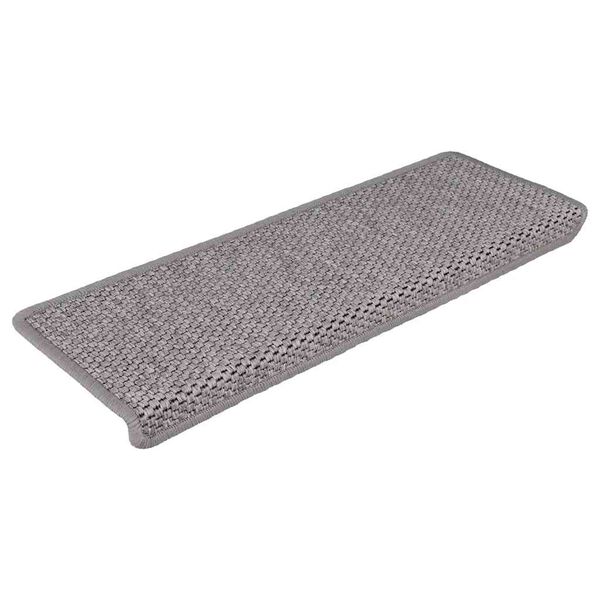 vidaXL Stufenmatten Selbstklebend Sisal-Optik 30Stk. 65x21x4cm Silbern