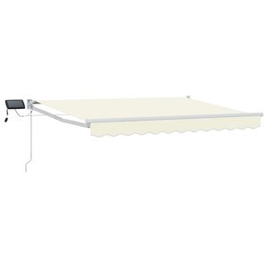 vidaXL Manuelle Gelenkarmmarkise mit LEDs Creme 2,5 x 2 m