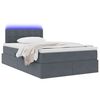 vidaXL Bett mit Stauraum und LED Dunkelgrau 120 x 200 cm Samt