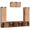 vidaXL TV-Schrankset Wandmontiert 7 pcs Altholz Holzwerkstoff