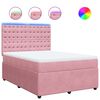 vidaXL Boxspringbett mit Matratze Rosa 140x200 cm Samt