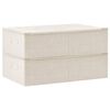 vidaXL Aufbewahrungsboxen 2 Stk. Stoff 70x40x18 cm Creme
