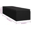 vidaXL 3-tlg. Garten-Sonnenliegen mit Teetisch Poly Rattan Schwarz