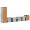vidaXL TV-Schrankset Wandmontiert 3 pcs Beton Grau Holzwerkstoff
