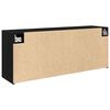vidaXL Bad-Wandschrank Schwarz 100x25x40 cm Holzwerkstoff