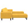 vidaXL Sofa mit Kissen Helles Gelb 250 x 188 x 76 cm Cordstoff