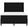 vidaXL Boxspringbett mit Matratze Schwarz 140 x 190 cm Stoff