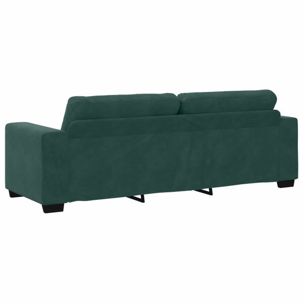 vidaXL 3-Sitzer-Sofa Dunkelgr&uuml;n 180 cm Samt