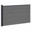 vidaXL Zaunelement WPC und Aluminium Grau
