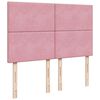 vidaXL Boxspringbett mit Matratze Rosa 140x190 cm Samt