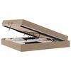 vidaXL Aufbewahrungsbett mit Matratze 2 pcs Cappuccino Leder