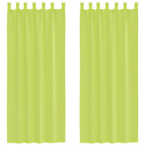 vidaXL Voile Vorh&auml;nge mit Lasche 2 Stk. Apfelgr&uuml;n