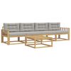 vidaXL Outdoor-Sofagarnitur mit Kissen 4 pcs Wei&szlig; und Hellgrau
