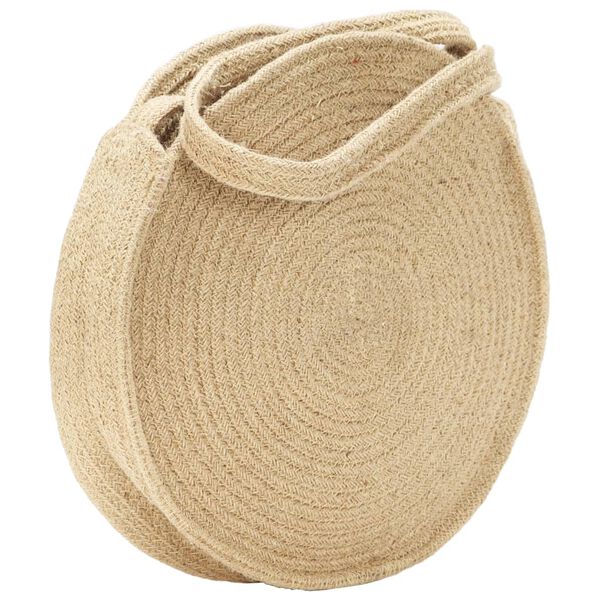vidaXL Runde Schultertasche Natur Handgefertigt Jute