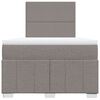 vidaXL Boxspringbett mit Matratze Taupe 120x190 cm Stoff