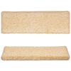 vidaXL Stufenmatten 15 Stk. 65x21x4 cm Creme Rechteckiger Rand