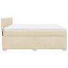 vidaXL Boxspringbett mit Matratze Creme 180x200 cm Stoff