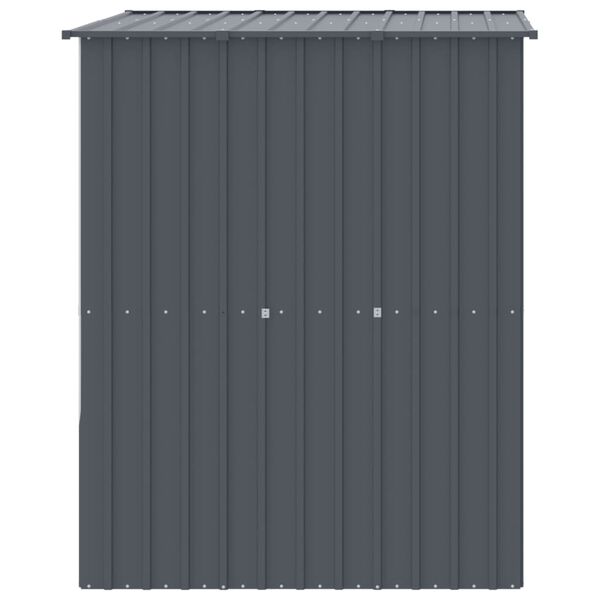 vidaXL Hundehütte mit Dach Anthrazit 165x153x181 cm Verzinkter Stahl